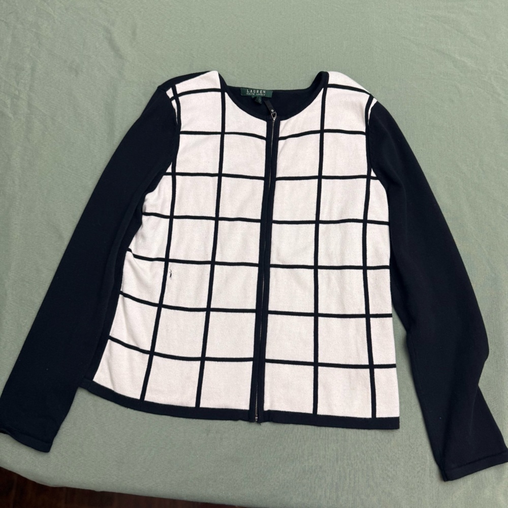 Ralph Lauren Black and White Checkered Jacket